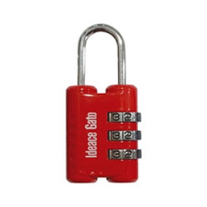 CANDADO COMBINACION 3 DIALES ROJO 7CM23 IDEACE 7CM23