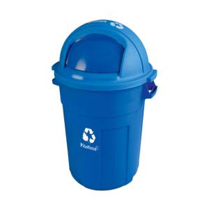 CONTENEDOR 120LT C/TAPA CUPULA VAIVEN AZUL OSC 565 565