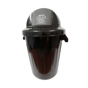 CONTENEDOR 120LT C/TAPA CUPULA VAIVEN NEGRO 575 COLPLAST 575