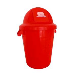 CONTENEDOR 120LTS C/TAPA CUPULA VAIVEN ROJO 567 CP 567