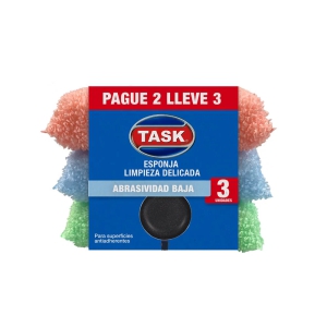 ESPONJA LIMPIEZA DELICADA TASK PAGUE 2 LLEVE 3 635054 ILKO 635054