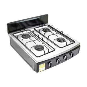 ESTUFA GAS 4PT LUJO A INOX Q.ES GP GRIS 4343 CONTINENTAL 3024224343