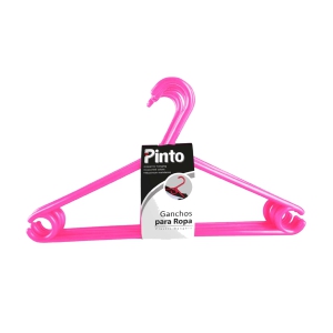GANCHO ROPA x10 UND AZUL-BLANCO-VERDE-FUCSIA-GRIS-ROSA PINTO IP10070