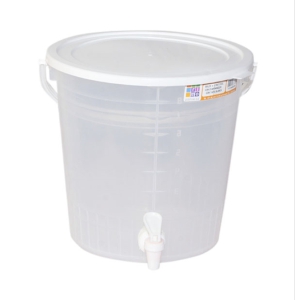 BALDE 10 LITROS NATURAL CON DISPENSADOR TAPA BLANCA 13197