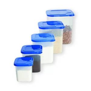 JUEGO RECIPIENTES CUADRADOS X 5 DECORADO 12245