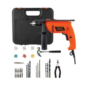   KIT TALADRO PERCT 1/2 550W + 88ACC BLACK & DECKER HD555K88-B3