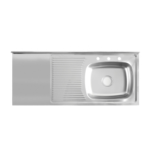 LAVAPLATOS ACERO INOX 120x50 LISO MEZ 1716 E/IZ NORTH  NM1716