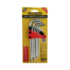 LLAVES BRISTOL LARGAS TIPO TORX JGO 9 PCS LHX-9 WELLDONE LHX-9