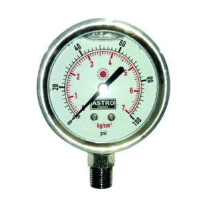MANOMETRO C2 1/2 ASTRO GLICERINA 0-100 PSI IMF1035
