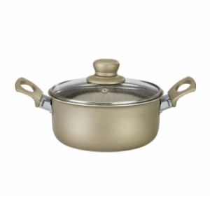 OLLA ANTIADHERENTE 24 C/TAPA DE VIDRIO GOLD NORTH NM3657