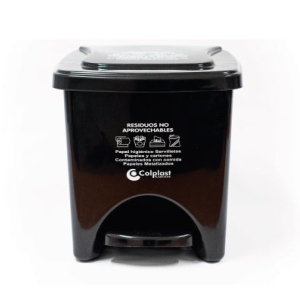 PAPELERA DE VAIVEN VEINTY DOS (22)LTS - NEGRO 1127 COLPLAST 1127