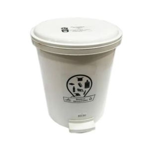 PAPELERA PEDAL 12LT PELET BLANCO 1103 COLPLAST 1103