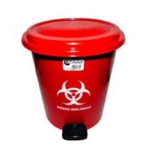   PAPELERA PEDAL 12LT PELET ROJO 250 COLPLAST 250