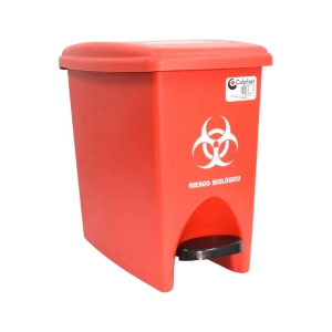 PAPELERA PEDAL 12LT RECT-PELETI ROJA 763 COLPLAST CP763