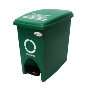 PAPELERA PEDAL 12LT RECT-PELETI VERD 764 COLPLAST CP764