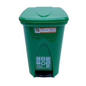 PAPELERA PEDAL 14 LITROS RESIDUOS VERDE 12088