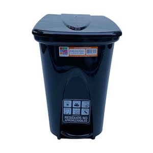 PAPELERA PEDAL 14 LTS RESIDUOS NEGRA 14782 RIMO 14782