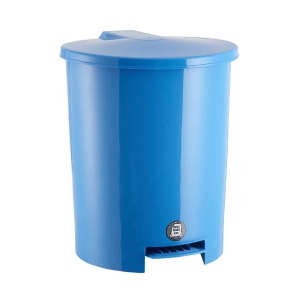 PAPELERA PEDAL 25 LITROS RESIDUOS AZUL 12090