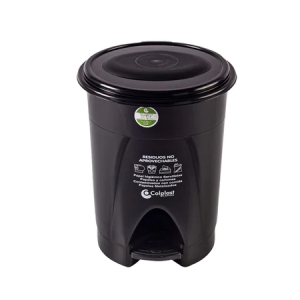 PAPELERA PEDAL 25LT PELET NEGRO 1101 COLPLAST 1101
