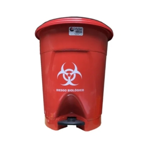 PAPELERA PEDAL 25LT PELET ROJO 253 COLPLAST 253