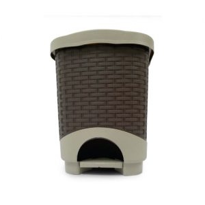 PAPELERA RATTAN PEDAL 12LT PISTACHO WENGUE 1095 COLPLAST 1095