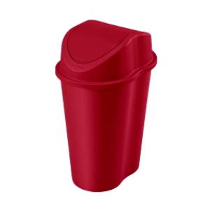 PAPELERA STYLE TV 50L  7720 ROJO (RIESGO BIOLOGICO) RIMAX 7720