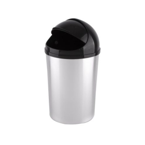 PAPELERA TAPA MOVIL  10 L ( INMOLD) 6927 METALIZADA RIMAX 6927