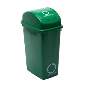 PAPELERA VAIVEN 25 LITROS RESIDUOS VERDE 11308
