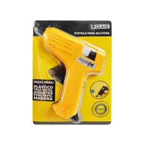 PISTOLA SILICONA AMARILLA PEQUEÑA 10W HT80033 UDUKE HT10923