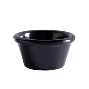 SALSERA 1.5OZ 6.9CM MELAMINA NEGRA CORONA PM1044627024I