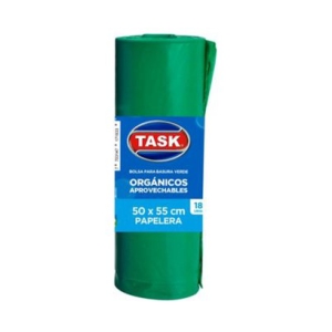 BOLSA BASURA PAPELERA TASK VERDE 50X55X20 1017183 IL1017183