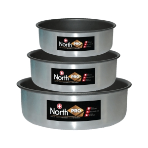   SET ANTIADHERENTE 3 MOLDES NORTH-PRO 1/4 1/2 1 LIBRA 3633 NM3633