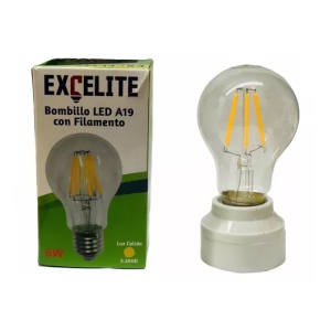 BOMBILLO LED A19 6W AMARILLO E-27 5481 EXCELL EX5481