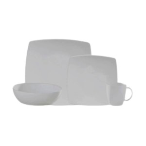 VAJILLA 4-16 OSLO CUADRADO BLANCO VL1100042616 CORONA VL1100042616