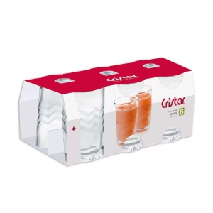 VASO CAN LISO ONDAS 7OZ 0261CL6 CRISTAR 0261CL6
