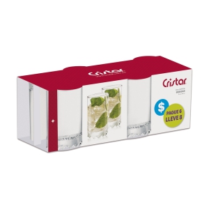 VASO CAPITOL BEBI CAN PAGUE 6 LLEVE 8 CRISTAR 0446CLPR