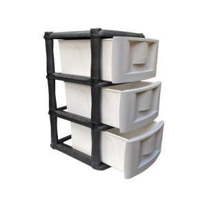 MUEBLE ORGANIZADOR X 3 NEGRO-GRIS PRIMAVERA RIMO